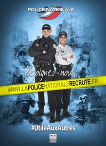 Affiche de la Campagne de recrutement de la Police Nationale 2016